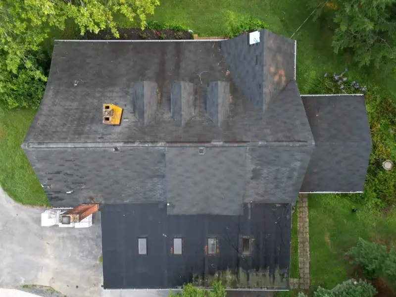 Pre-installation view of a home in Bristol, Tennessee — before roof replacement.