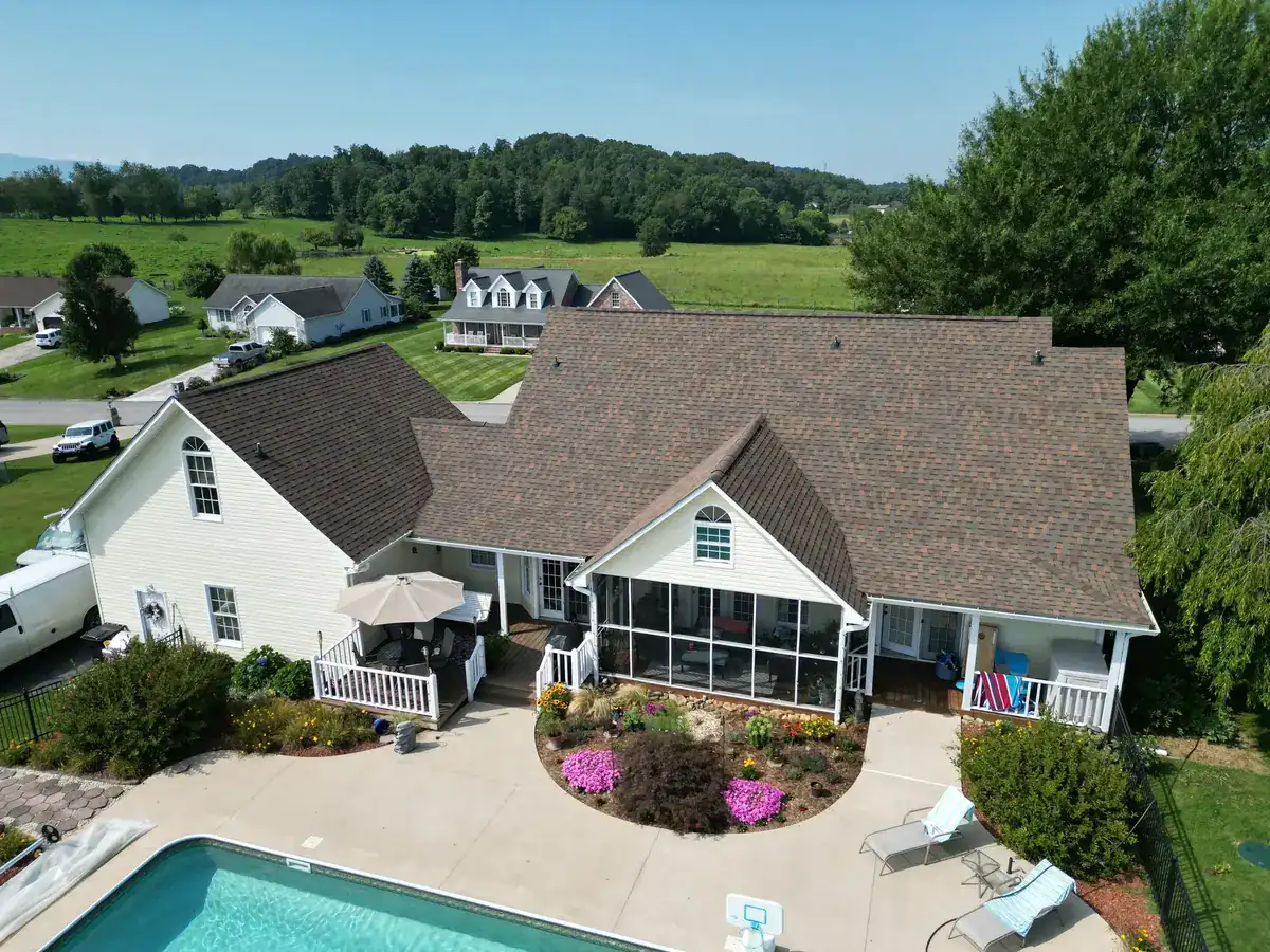 Standing-seam metal roof project completed by Palisade Roofing in East Tennessee