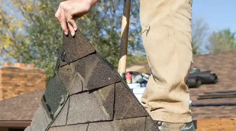 Roof repair in progress on a Tri-Cities, TN residence — Palisade Roofing